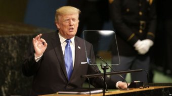 &laquo;Россию критиковать он не решился&raquo; - некоторые обозреватели упрекнули Трампу за речь в ООН