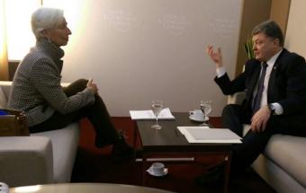 Порошенко в Давосе проводит встречу с главой МВФ