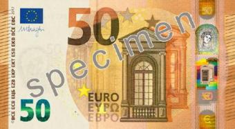 Введено в обіг нову банкноту номіналом 50 євро