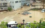 В США из-за сильных дождей затопило город