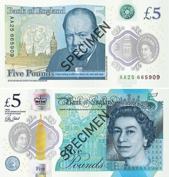 Банк Англії ввів в обіг першу пластикову банкноту